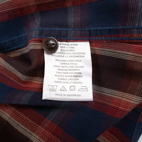 LEVI'S western plaid button down shirt size XXL - Picture 8 of 9